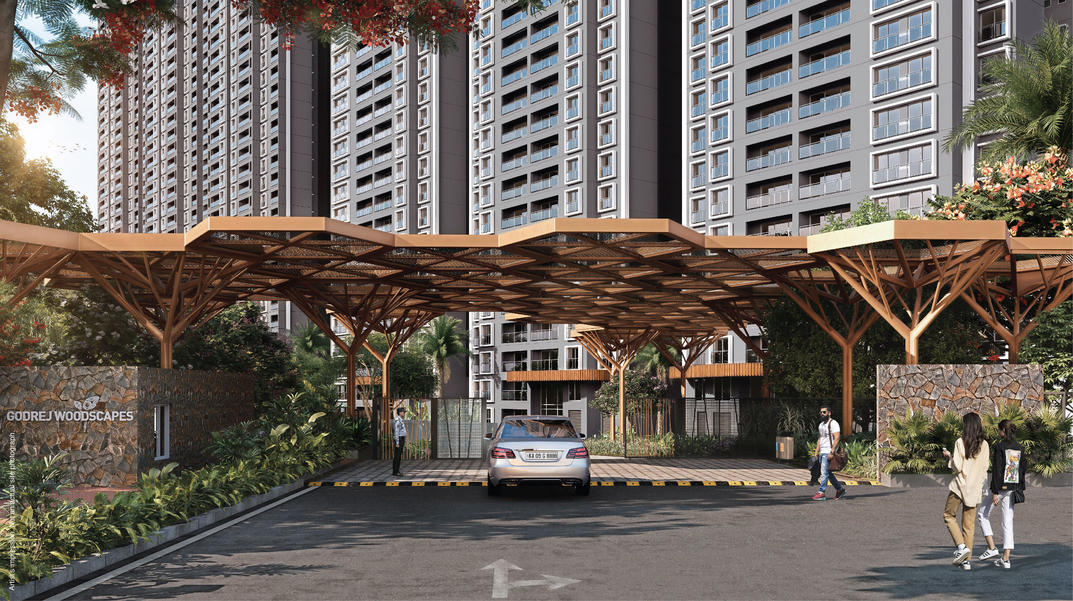 Godrej Woodscapes living room at Budigere Cross Bangalore