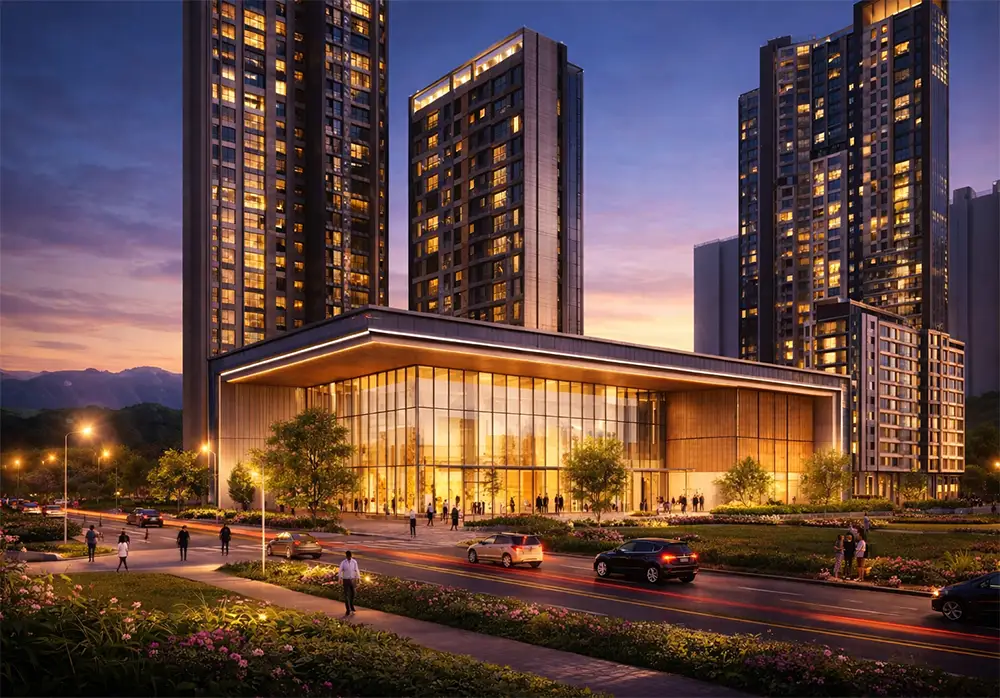 Godrej Varanya luxury lobby in Navi Mumbai