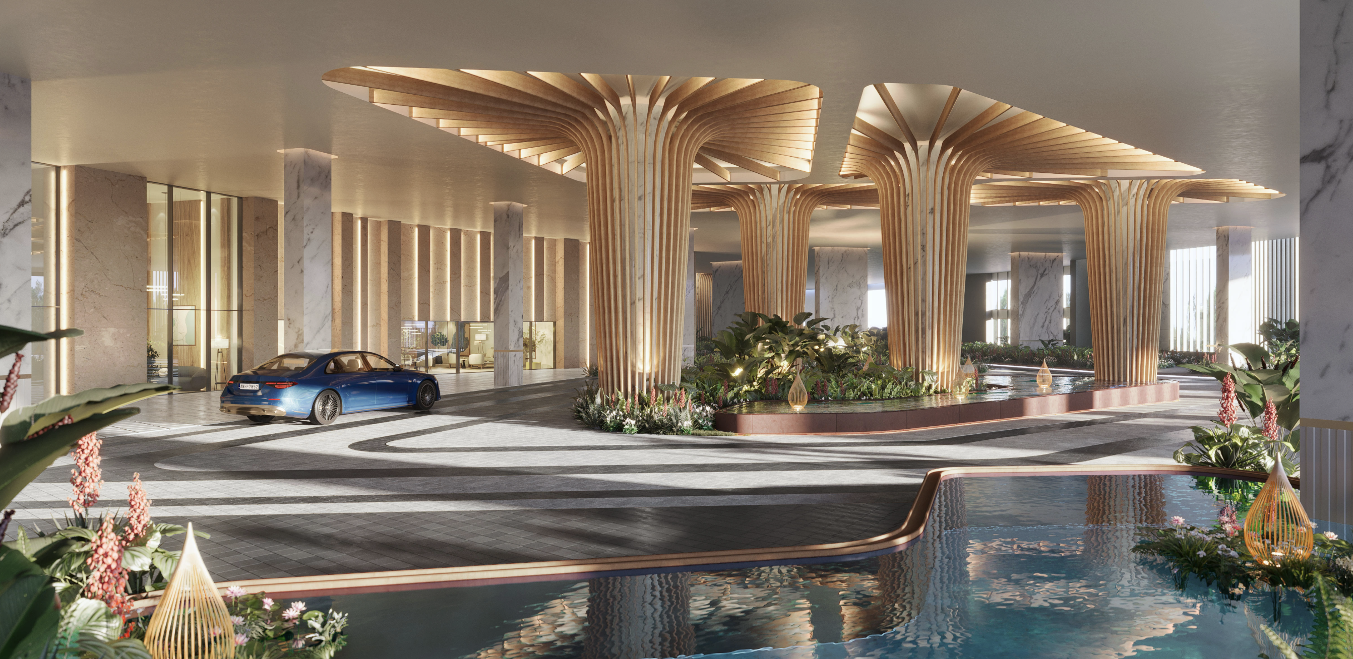Godrej Varanya luxury lobby in Navi Mumbai